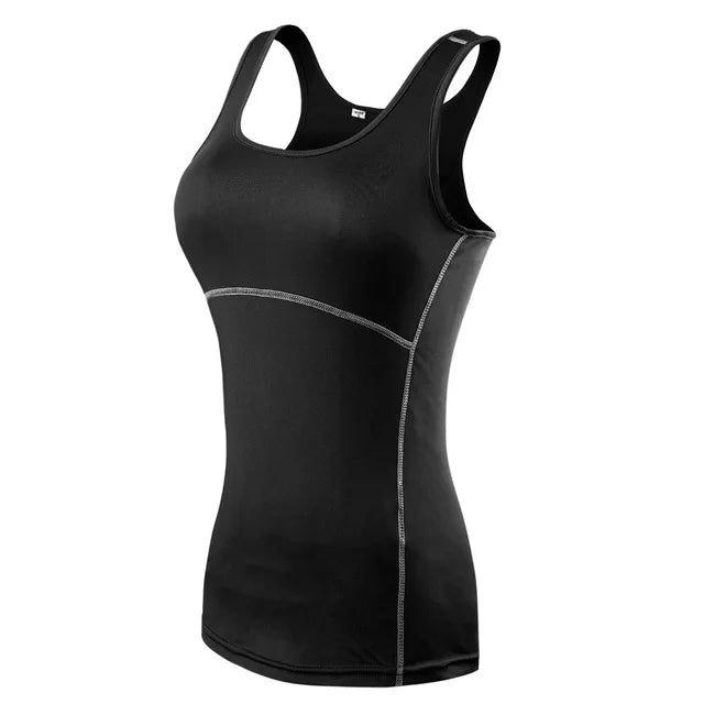 Quick Dry Compression Women Running Vest Gym Fitness Sports Tank Tops Sportswear Sleeveless Shirt Yoga Workout Clothes Customize