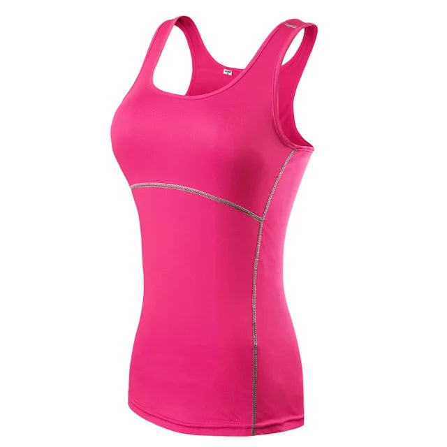 Quick Dry Compression Women Running Vest Gym Fitness Sports Tank Tops Sportswear Sleeveless Shirt Yoga Workout Clothes Customize