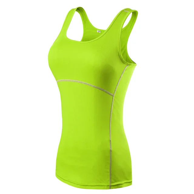 Quick Dry Compression Women Running Vest Gym Fitness Sports Tank Tops Sportswear Sleeveless Shirt Yoga Workout Clothes Customize