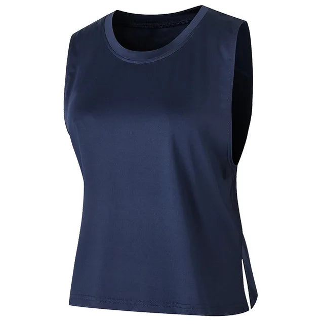 NEW Mesh Patchwork Breathable Sleeveless Running Shirt Women Quick Dry Loose Gym Fitness T-Shirts Sportswear Yoga Vest Customize