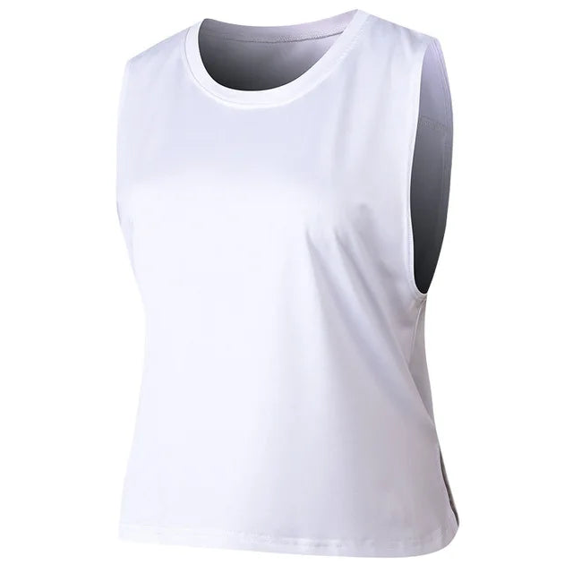NEW Mesh Patchwork Breathable Sleeveless Running Shirt Women Quick Dry Loose Gym Fitness T-Shirts Sportswear Yoga Vest Customize