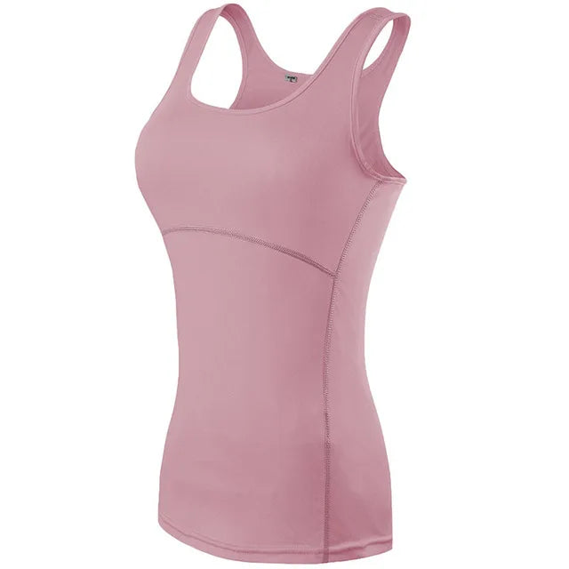 Quick Dry Compression Women Running Vest Gym Fitness Sports Tank Tops Sportswear Sleeveless Shirt Yoga Workout Clothes Customize