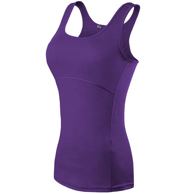 Quick Dry Compression Women Running Vest Gym Fitness Sports Tank Tops Sportswear Sleeveless Shirt Yoga Workout Clothes Customize