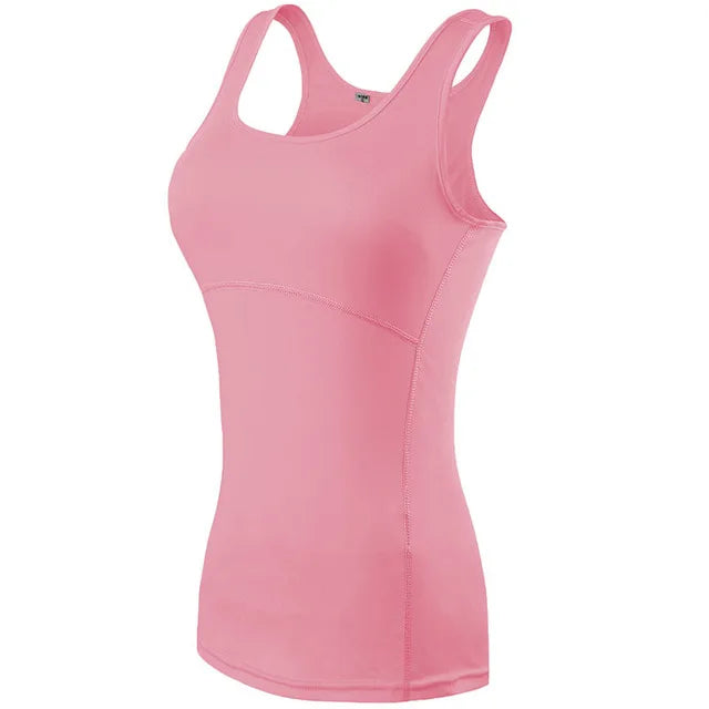 Quick Dry Compression Women Running Vest Gym Fitness Sports Tank Tops Sportswear Sleeveless Shirt Yoga Workout Clothes Customize