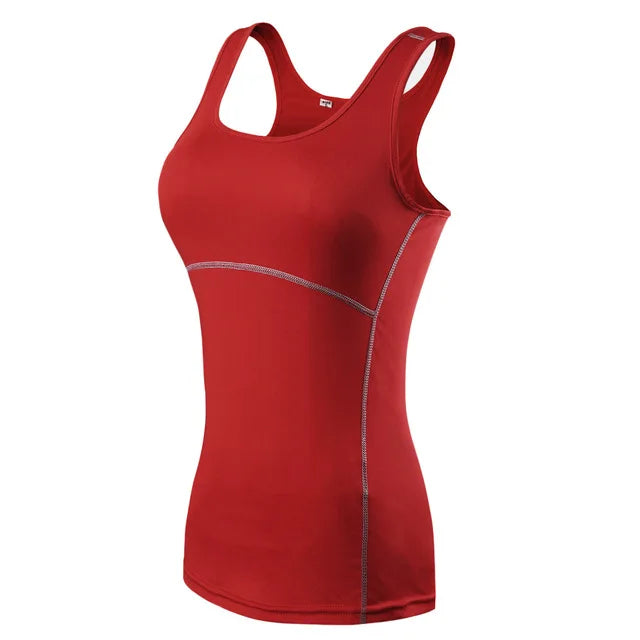 Quick Dry Compression Women Running Vest Gym Fitness Sports Tank Tops Sportswear Sleeveless Shirt Yoga Workout Clothes Customize