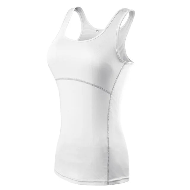 Quick Dry Compression Women Running Vest Gym Fitness Sports Tank Tops Sportswear Sleeveless Shirt Yoga Workout Clothes Customize