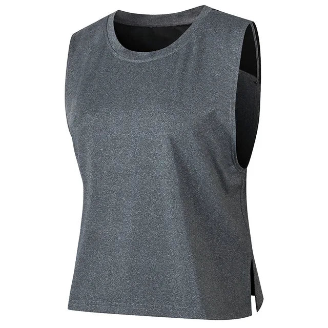 NEW Mesh Patchwork Breathable Sleeveless Running Shirt Women Quick Dry Loose Gym Fitness T-Shirts Sportswear Yoga Vest Customize