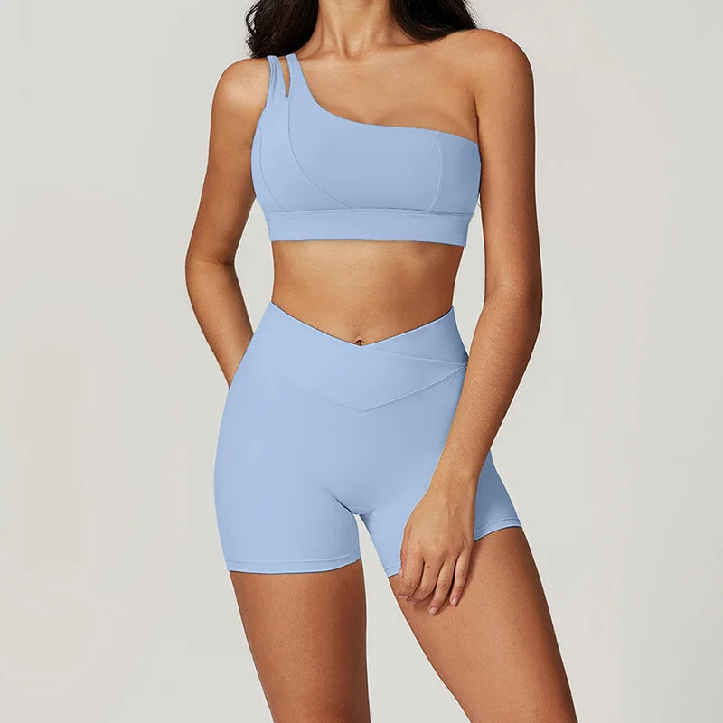 2PCS Yoga Set Gym Set Women Tracksuit Bra Sports Shorts Workout Sportswear Running Clothing Gym Wear Athletic Sport Suit