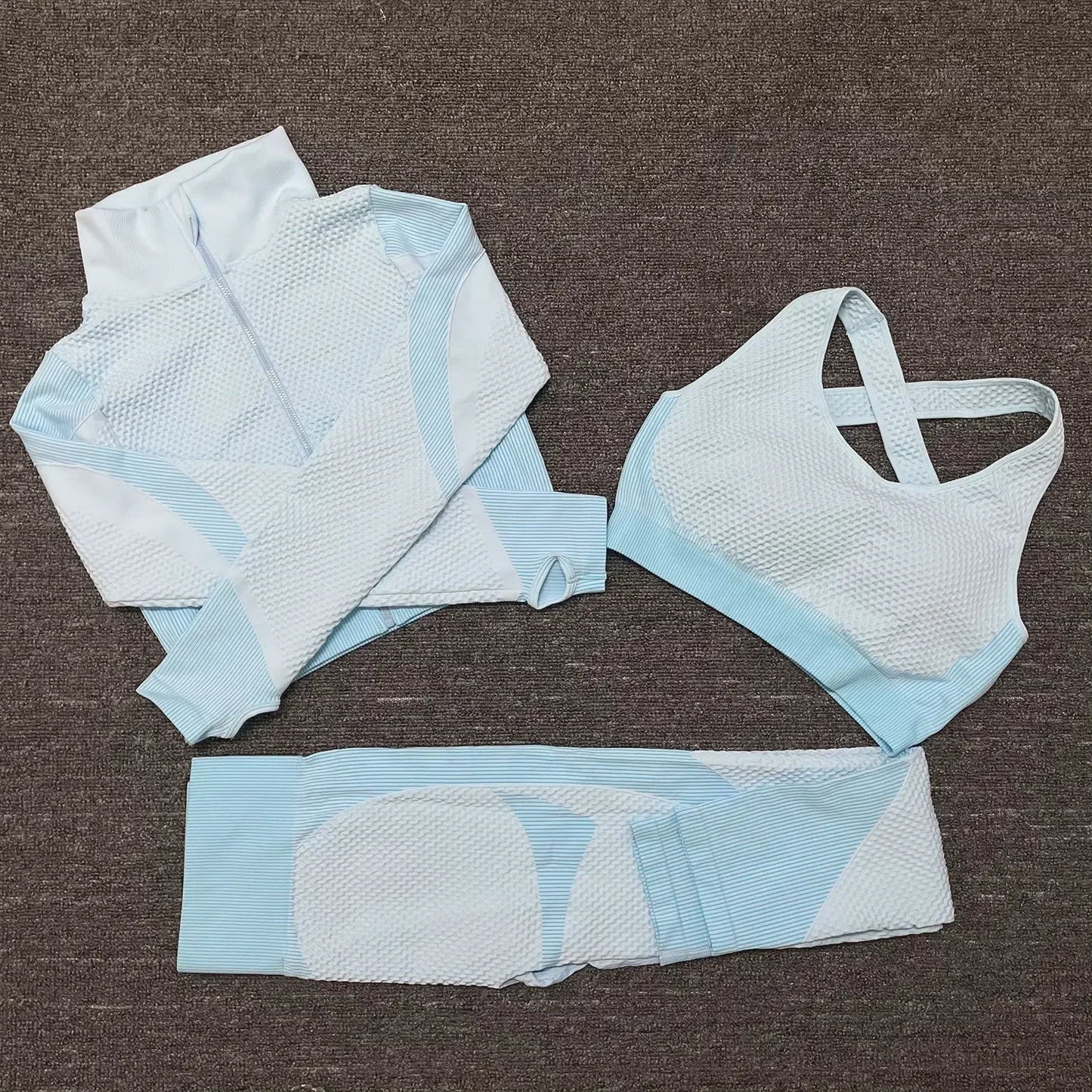 2/3PCS Seamless Yoga Sets Sport Fitness Vest High Waist Hip-Liftting Trousers Suits Workout Clothes Gym Leggings Set for Women