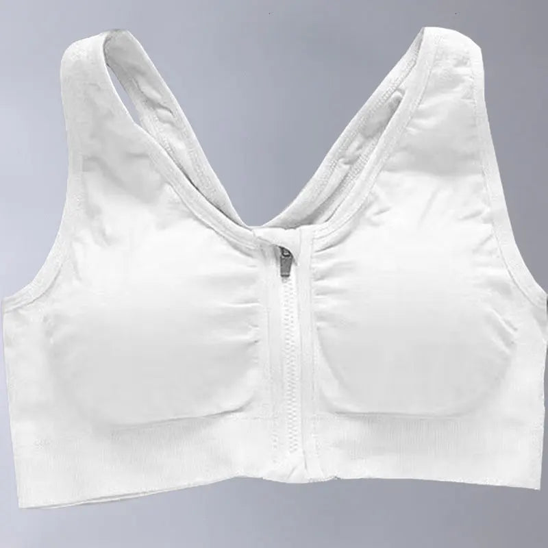 Front Zip Sports Bra,Shock-proof and Breathable ,Women's Rimless Underwear,Fitness Running Vest,Yoga Sport Bra Top,Removable Pad