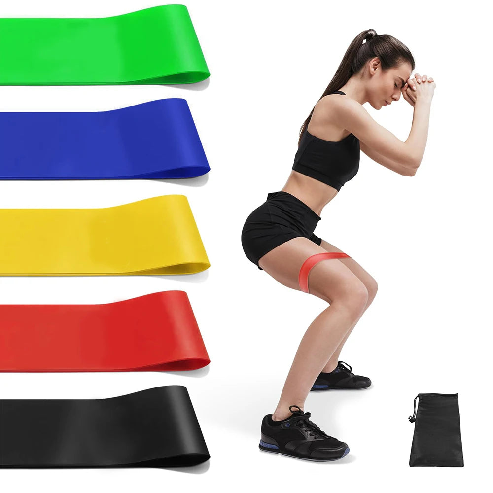 Resistance Bands With Handles 5 Different Yoga Band Exercise Workout Hip Leg For Men Women Strength Training Equipment At Home