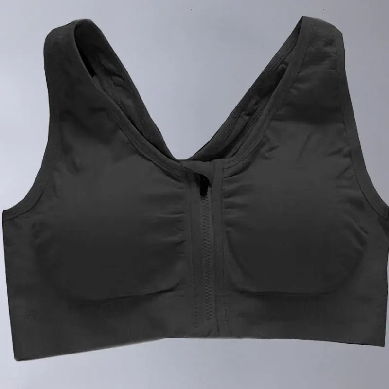 Front Zip Sports Bra,Shock-proof and Breathable ,Women's Rimless Underwear,Fitness Running Vest,Yoga Sport Bra Top,Removable Pad