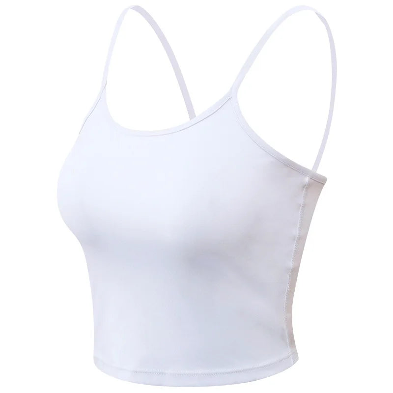 Quick Dry Elastic Sexy Yoga Camisole Women Sports Tank Tops Underwear Gym Fitness Running Vest Crop Top Customize