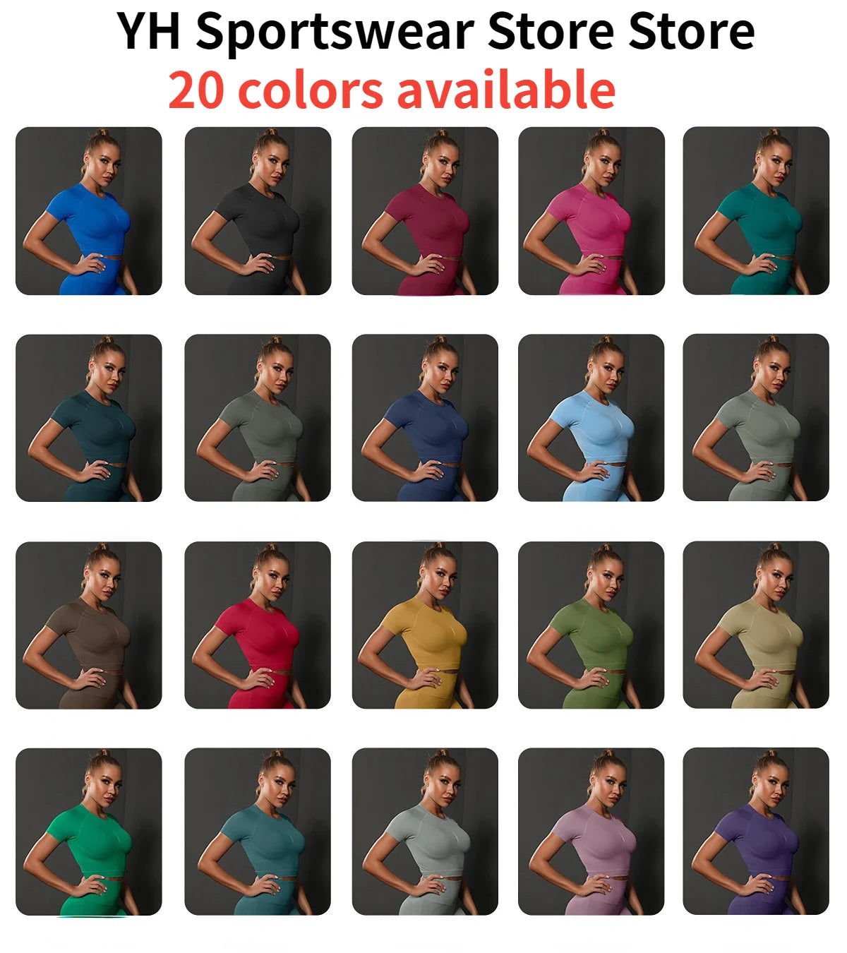 Workout Sport Top Women Sexy Short Sleeve Yoga Crop Tops Gym Fitness Shirts Quick Dry Running Training t-Shirts Solid Sport Wear