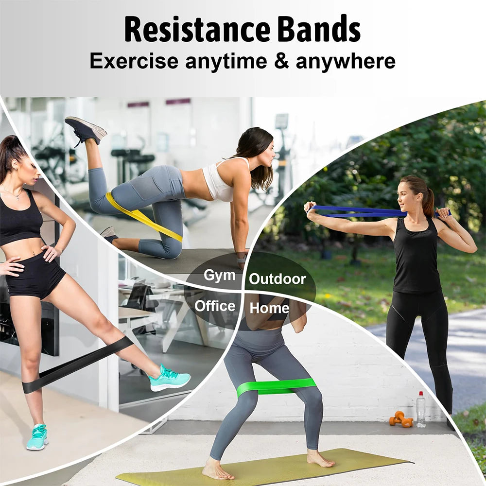 Resistance Bands With Handles 5 Different Yoga Band Exercise Workout Hip Leg For Men Women Strength Training Equipment At Home