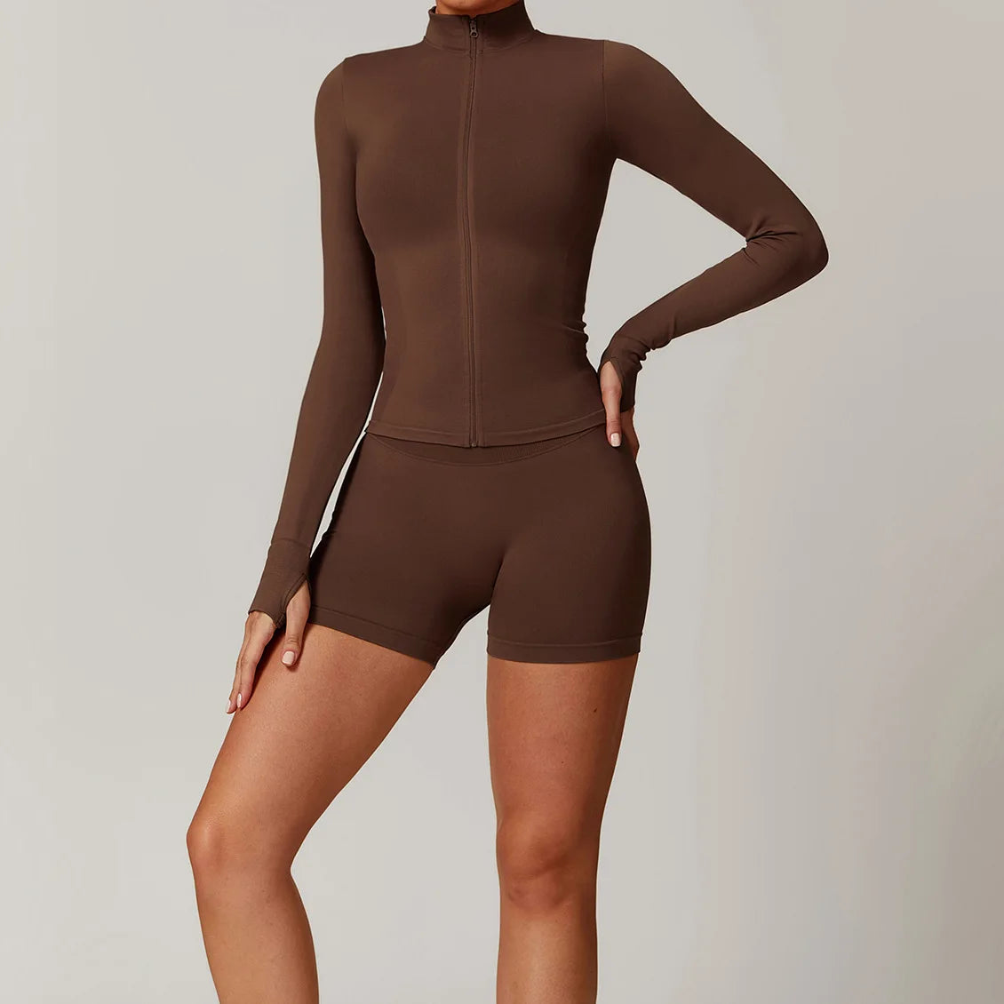 Seamless Yoga Set Gym Clothes Sportswear Yoga Suits For Women Fitness Long Sleeved Jacket Tracksuits Sports Bra Gym Leggings Set
