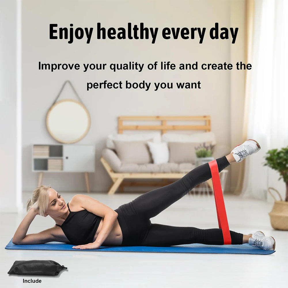 Resistance Bands With Handles 5 Different Yoga Band Exercise Workout Hip Leg For Men Women Strength Training Equipment At Home