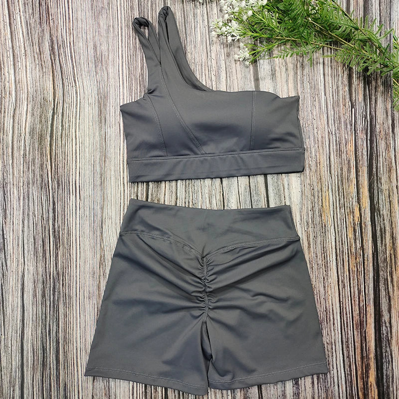 2PCS Yoga Set Gym Set Women Tracksuit Bra Sports Shorts Workout Sportswear Running Clothing Gym Wear Athletic Sport Suit