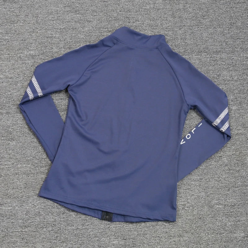 Spring Outdoor Running Fitness Zipper Quick-drying Tight-fitting Lining Collar Long-sleeved Top Yoga Jacket