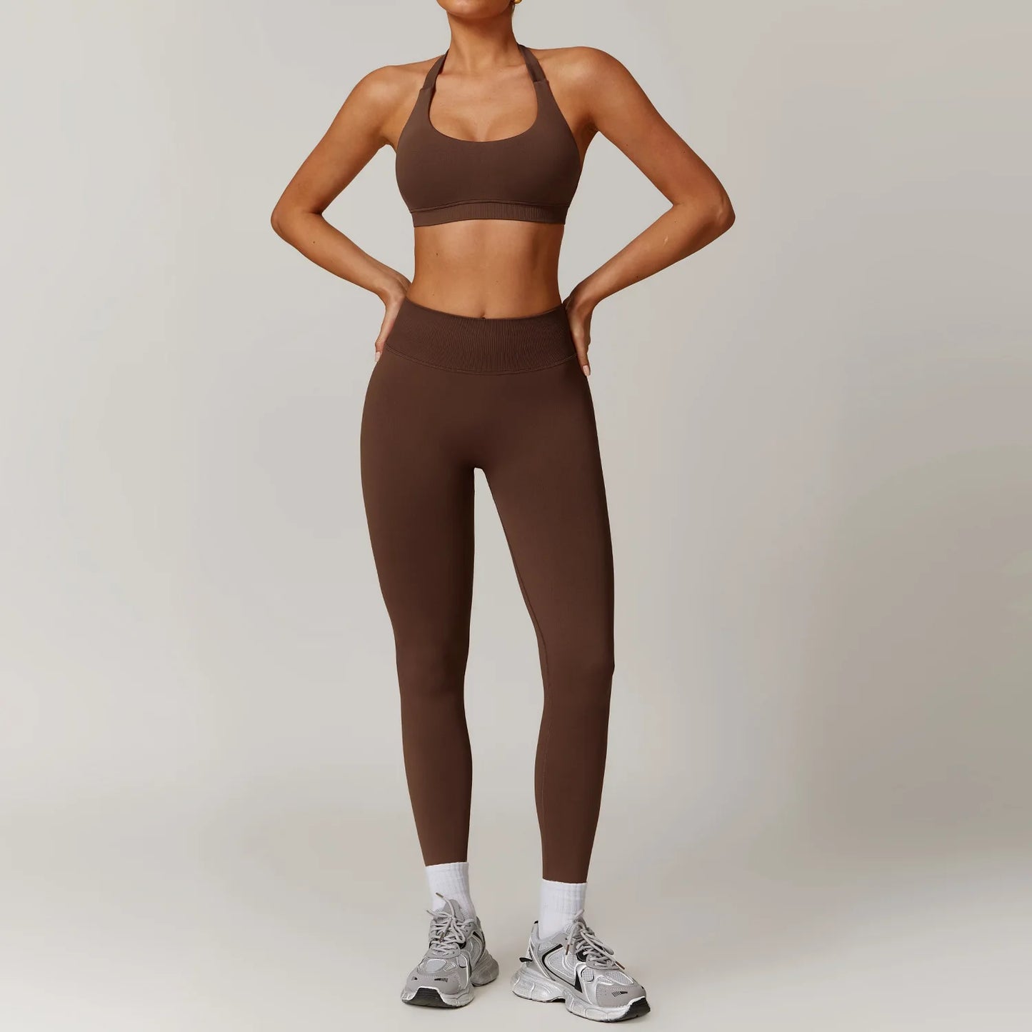 Seamless Yoga Set Gym Clothes Sportswear Yoga Suits For Women Fitness Long Sleeved Jacket Tracksuits Sports Bra Gym Leggings Set