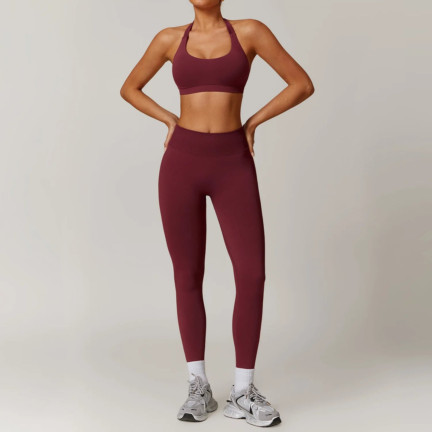 Seamless Yoga Set Gym Clothes Sportswear Yoga Suits For Women Fitness Long Sleeved Jacket Tracksuits Sports Bra Gym Leggings Set
