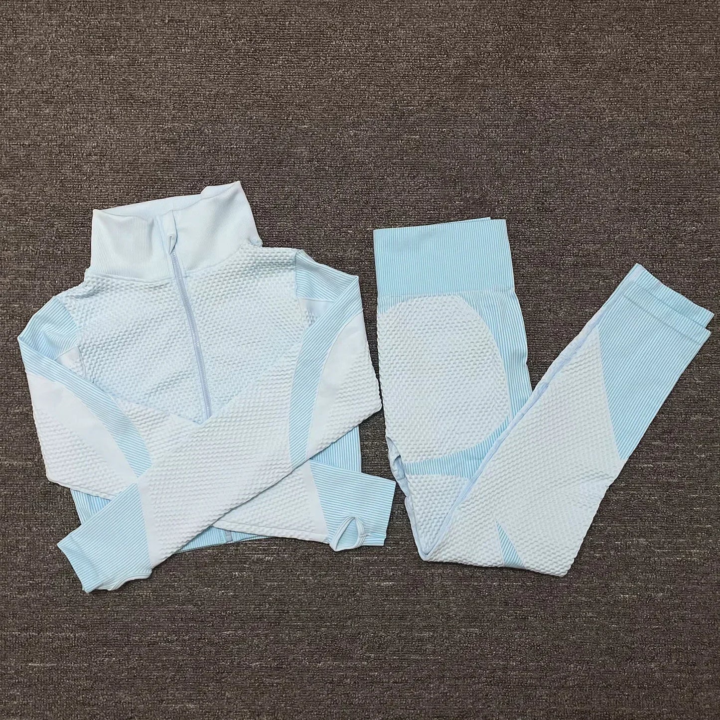 2/3PCS Seamless Yoga Sets Sport Fitness Vest High Waist Hip-Liftting Trousers Suits Workout Clothes Gym Leggings Set for Women