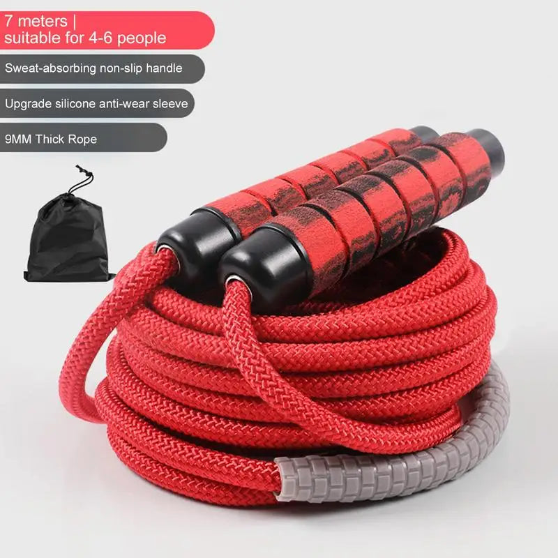 Jump Rope, 3/5/7/10M Length Group Skip Rope Suitable for Adults and Childrens, Multi-person Exercise Weight-loss Skipping Rope