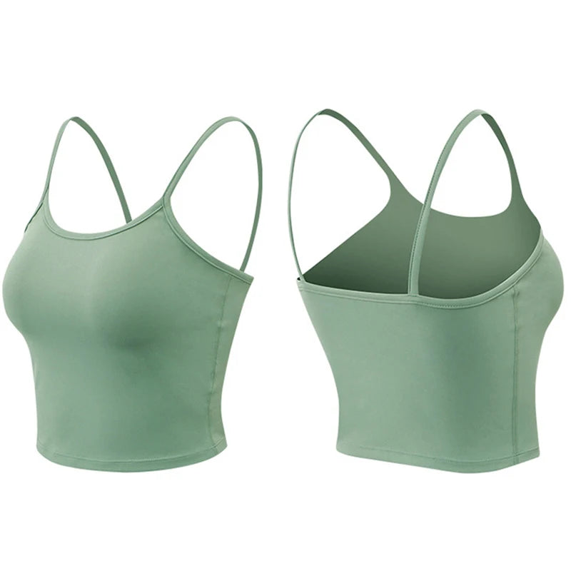 Quick Dry Elastic Sexy Yoga Camisole Women Sports Tank Tops Underwear Gym Fitness Running Vest Crop Top Customize
