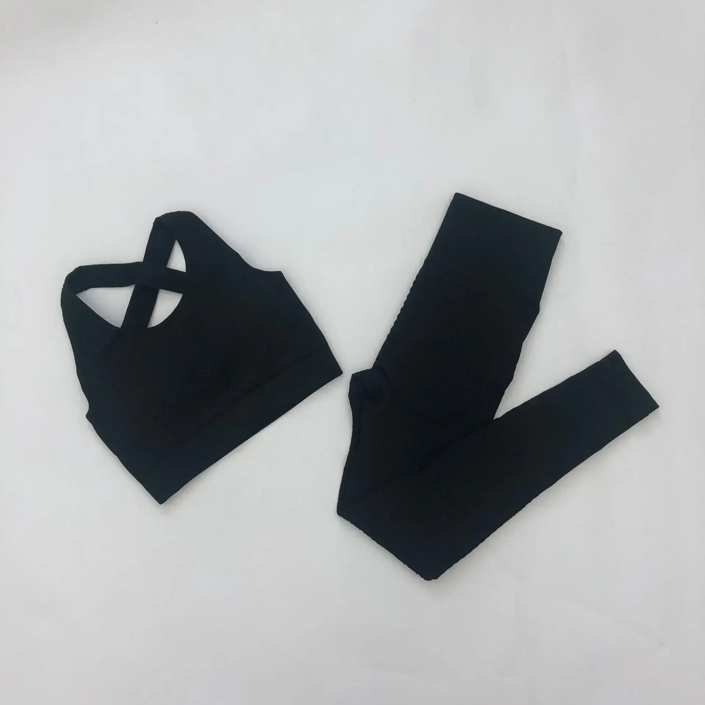 2/3PCS Seamless Yoga Sets Sport Fitness Vest High Waist Hip-Liftting Trousers Suits Workout Clothes Gym Leggings Set for Women