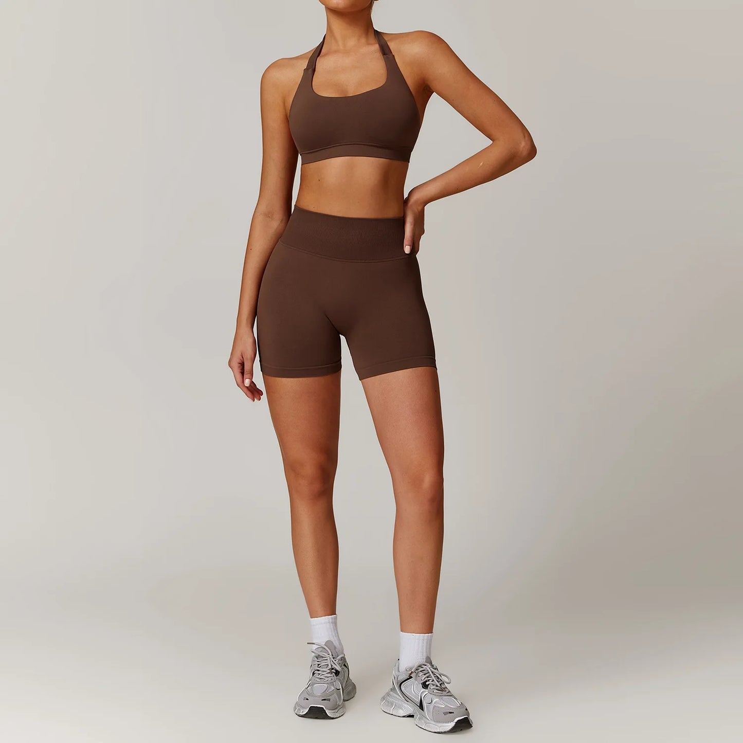 Seamless Yoga Set Gym Clothes Sportswear Yoga Suits For Women Fitness Long Sleeved Jacket Tracksuits Sports Bra Gym Leggings Set