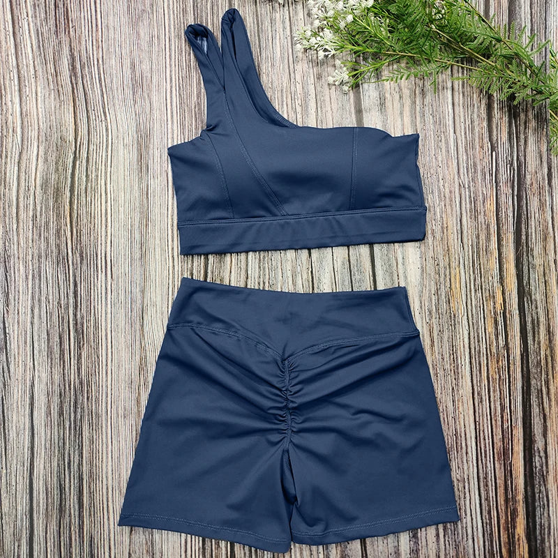 2PCS Yoga Set Gym Set Women Tracksuit Bra Sports Shorts Workout Sportswear Running Clothing Gym Wear Athletic Sport Suit