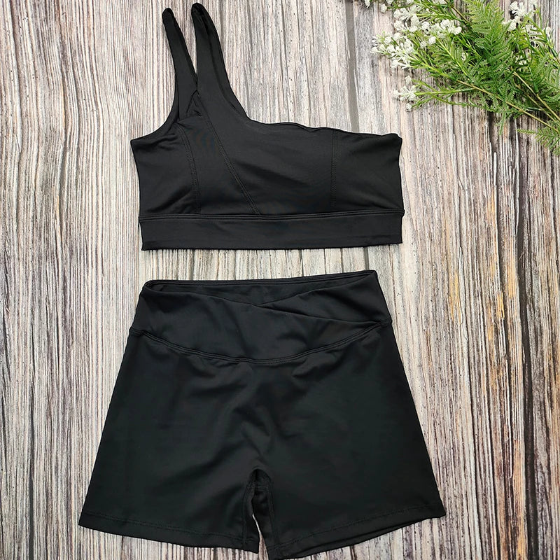 2PCS Yoga Set Gym Set Women Tracksuit Bra Sports Shorts Workout Sportswear Running Clothing Gym Wear Athletic Sport Suit