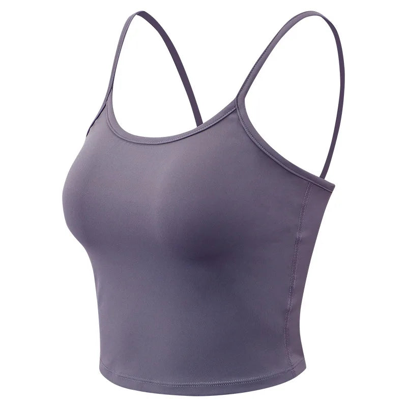 Quick Dry Elastic Sexy Yoga Camisole Women Sports Tank Tops Underwear Gym Fitness Running Vest Crop Top Customize